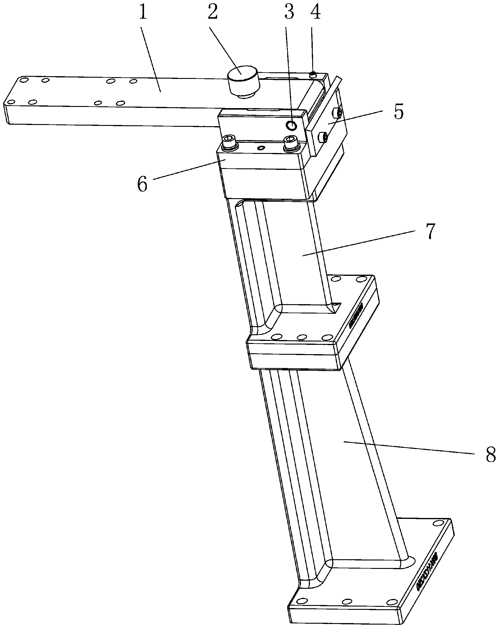 Building-block detecting tool special for detecting longitudinal beam assembly on bottom side of vehicle