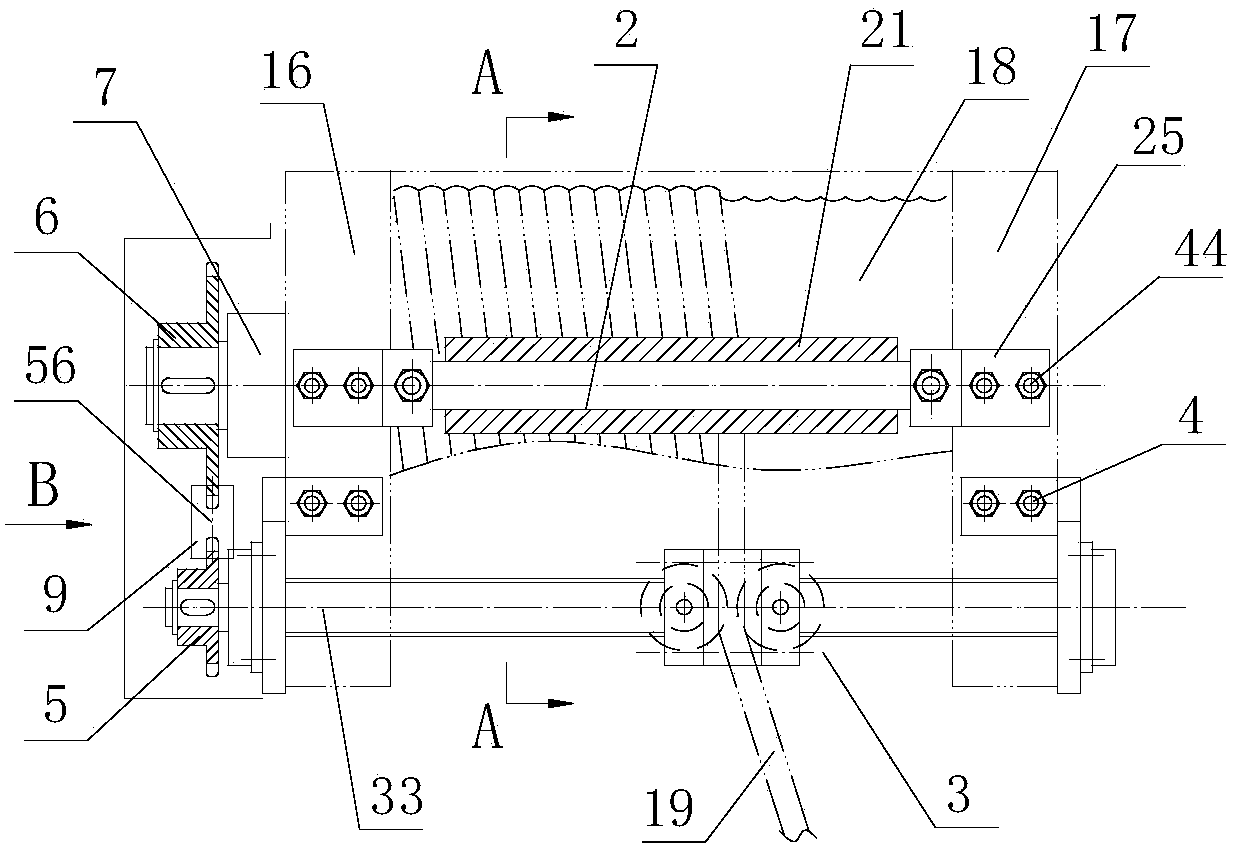 Rope guide with guide rod type adjustable rope guide device and sleeve type rope press