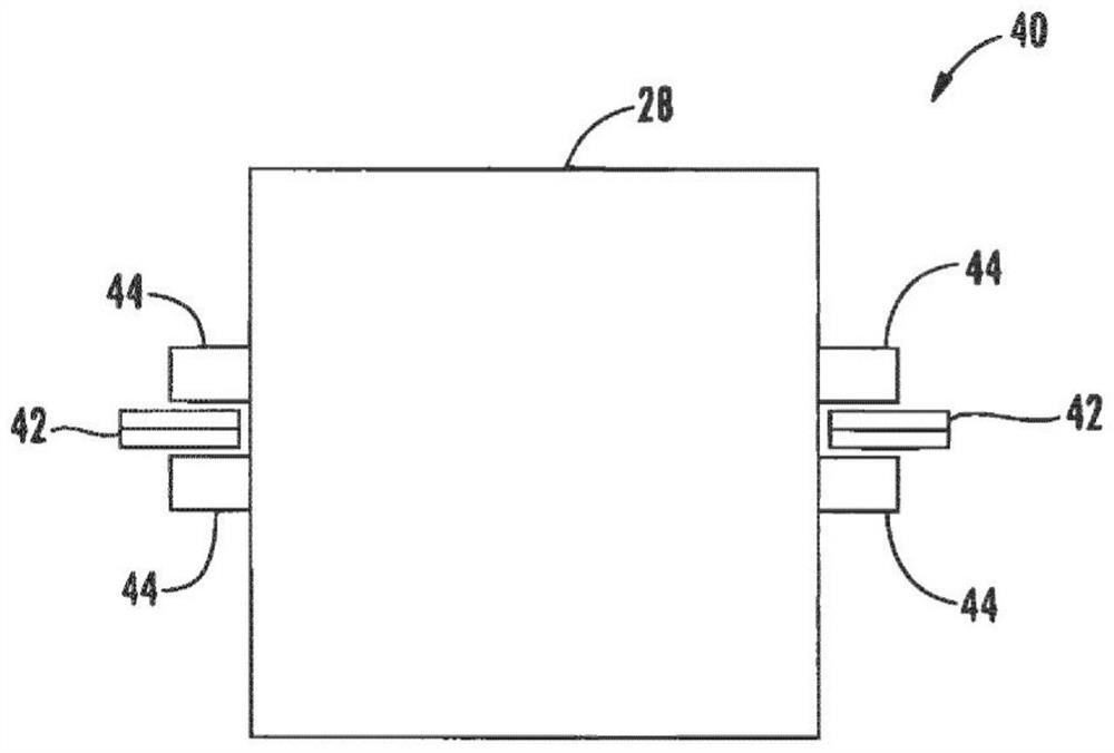 Elevator system with grounded elevator car