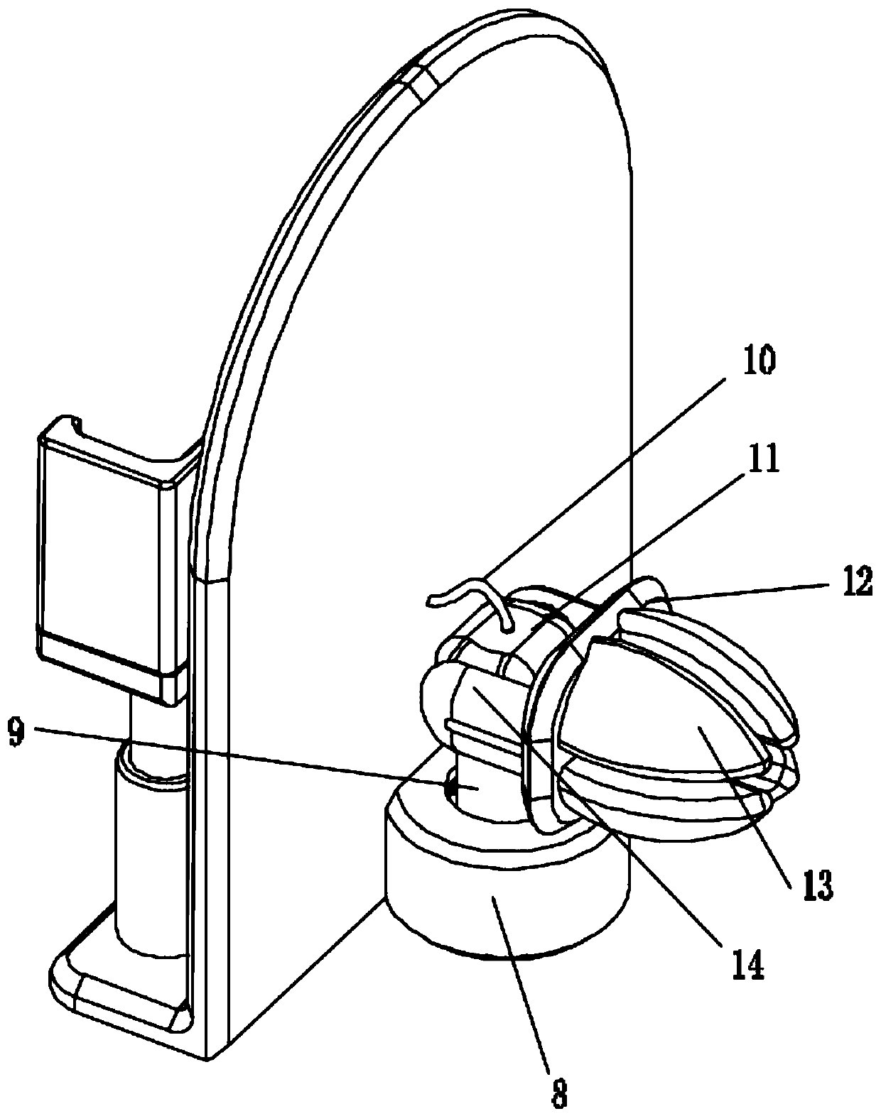 Adaptive mobile phone holder capable of realizing deflection angle self-locking and used for new energy vehicle