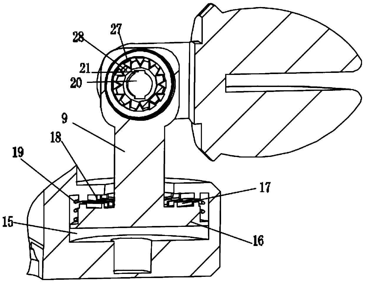 Adaptive mobile phone holder capable of realizing deflection angle self-locking and used for new energy vehicle