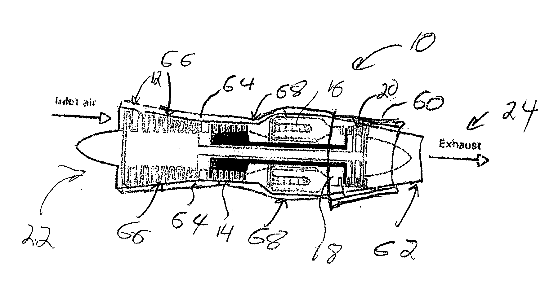 Retractable afterburner for jet engine