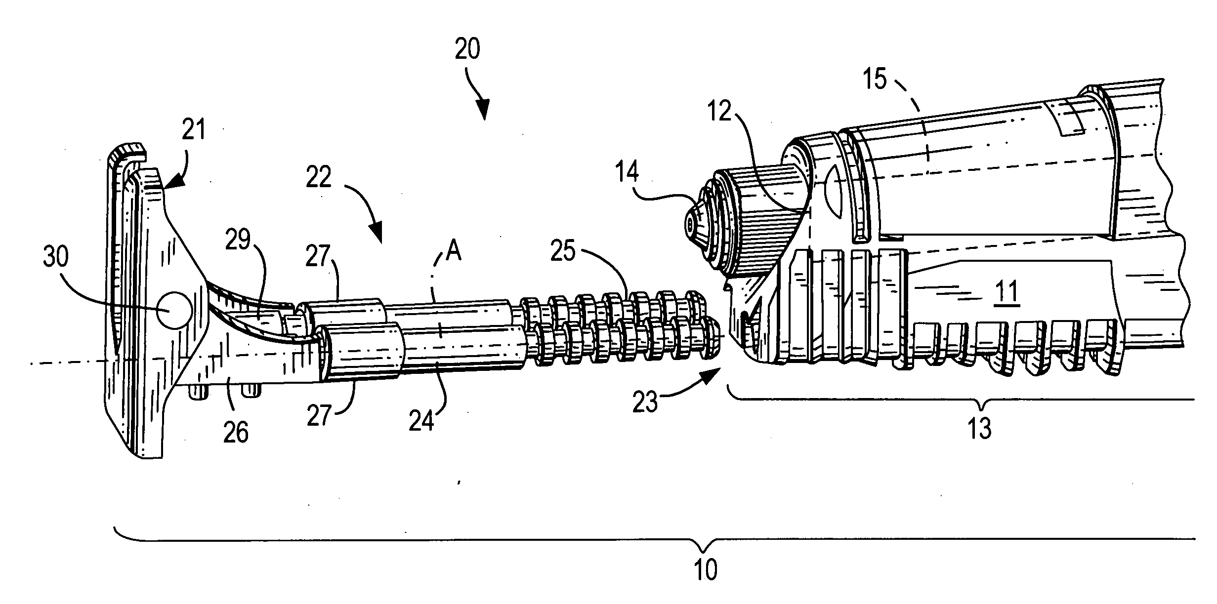 Motor-driven saber saw with guide device