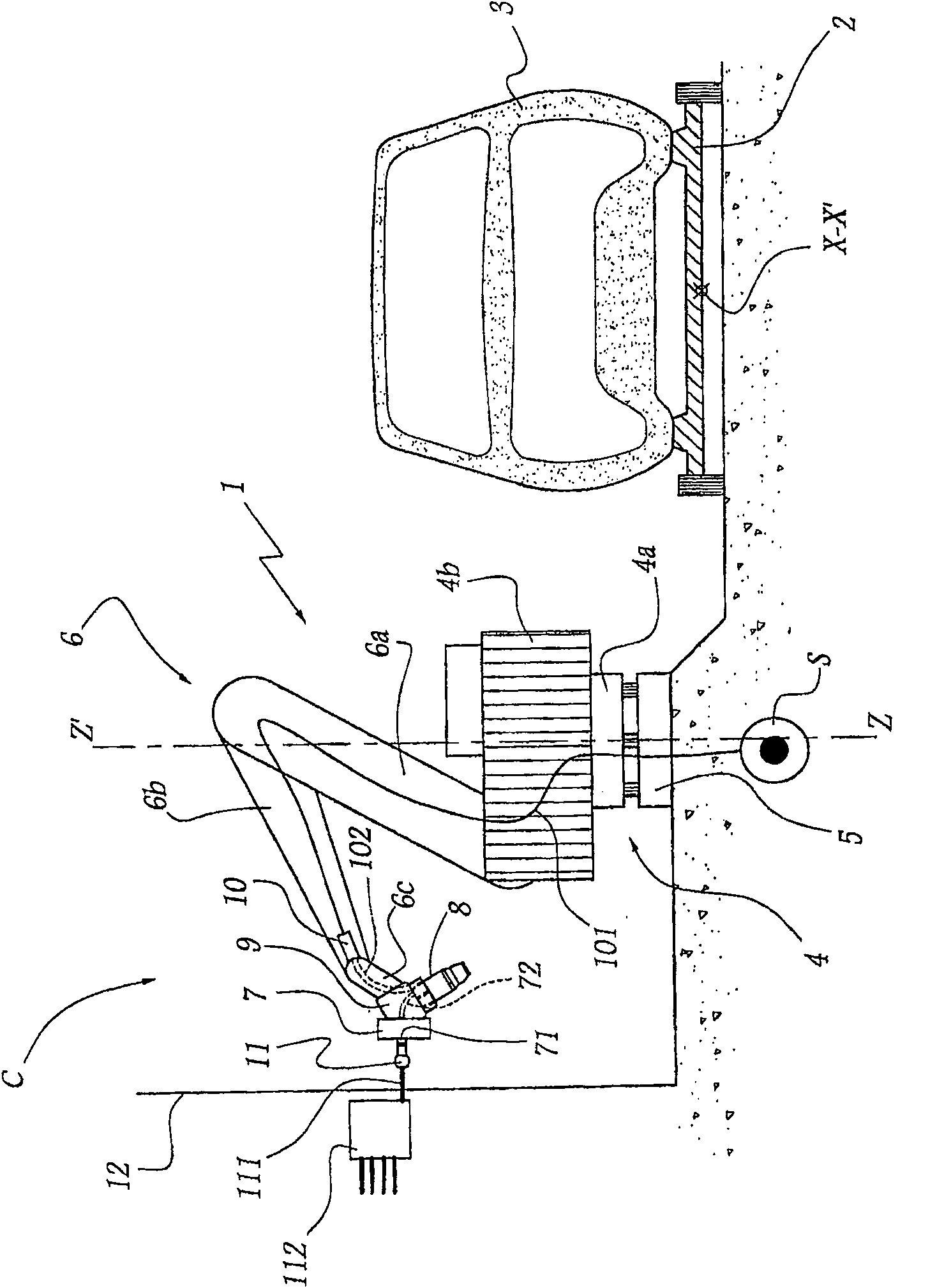 Installation for spraying a multicomponent coating product