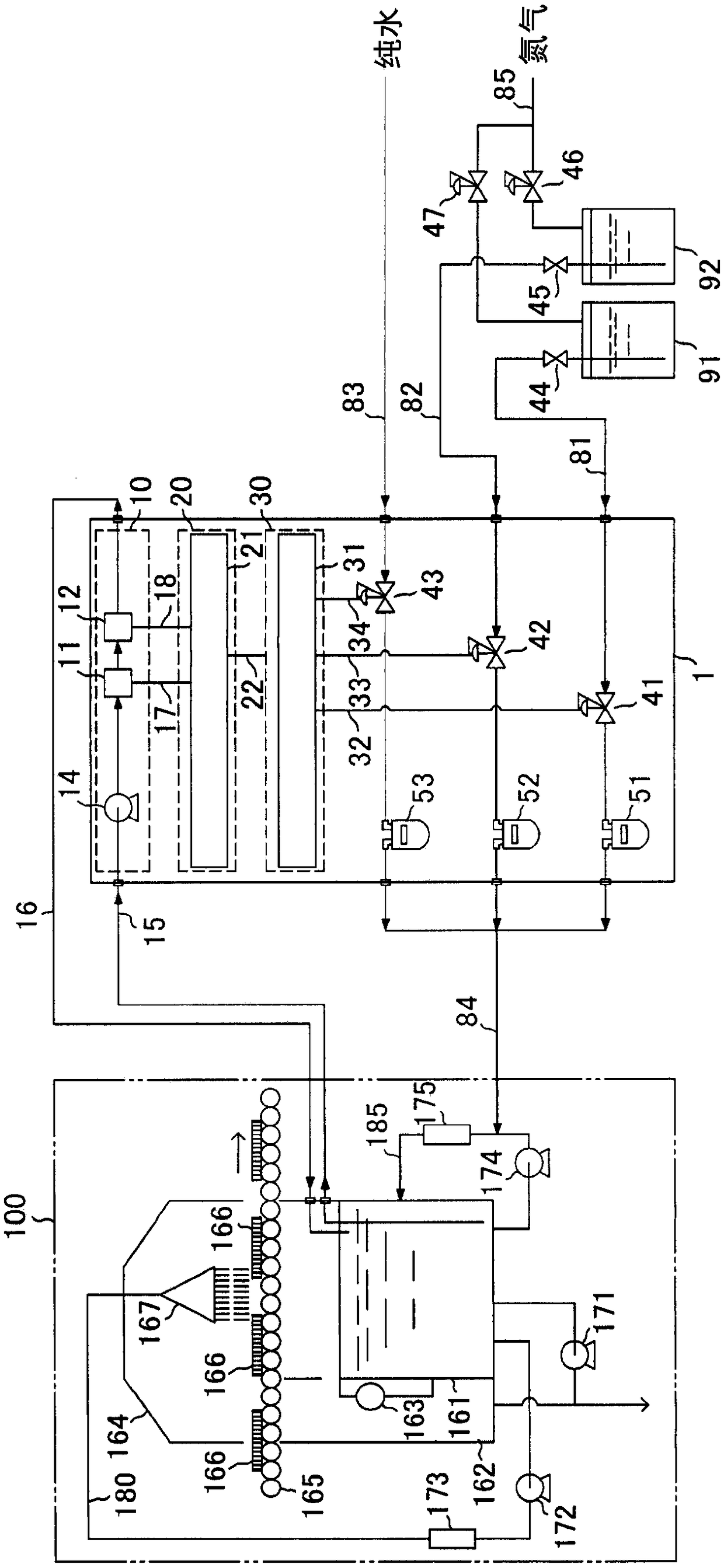 Concentration management device for chemical solution, regeneration unit, and charge calculation method and system