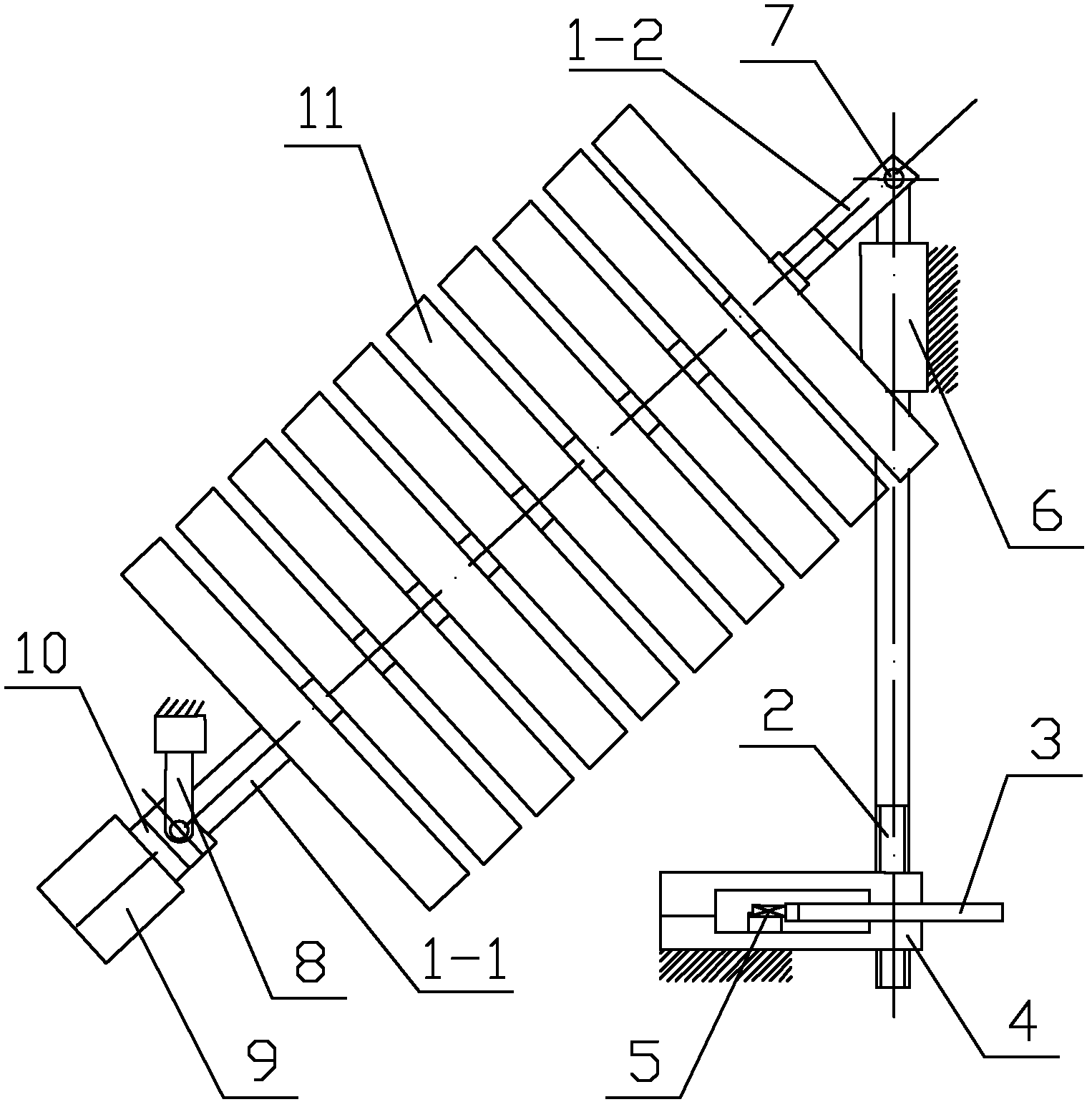 Energy-saving solar photovoltaic tracking mechanism