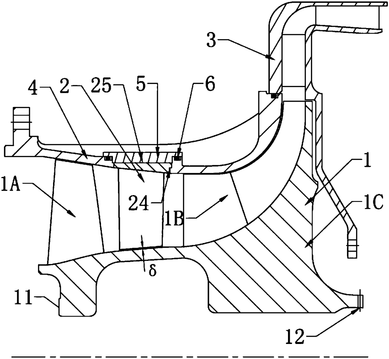 An Axial Flow-Centrifugal Integral Blisk Type Combined Compression System