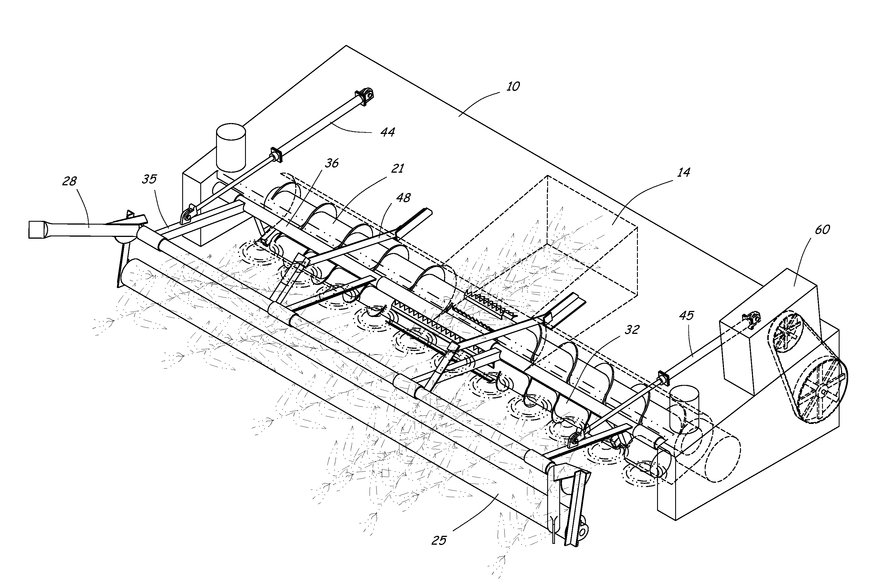 Forage chopper header for harvesting both standing and down crop material