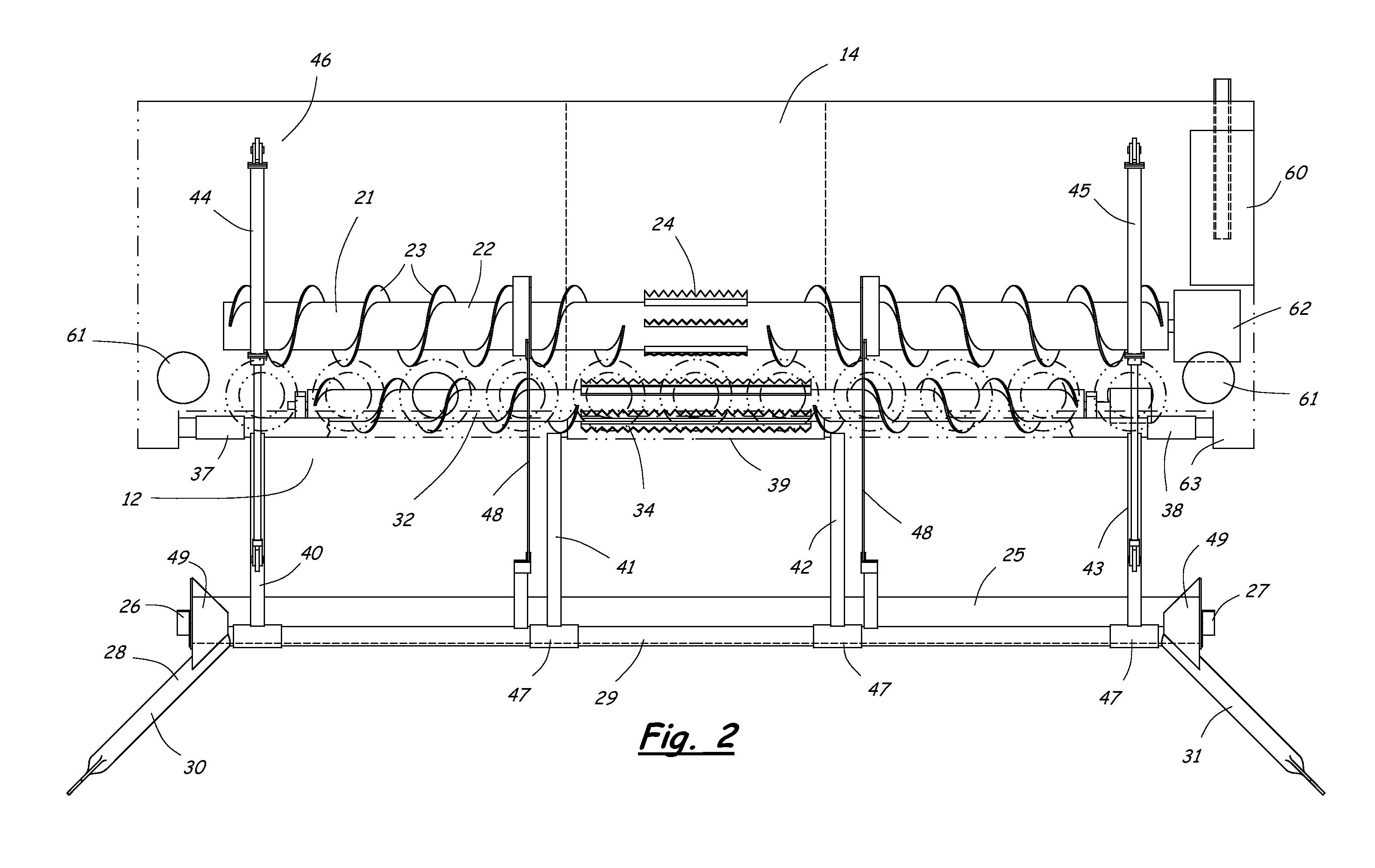 Forage chopper header for harvesting both standing and down crop material