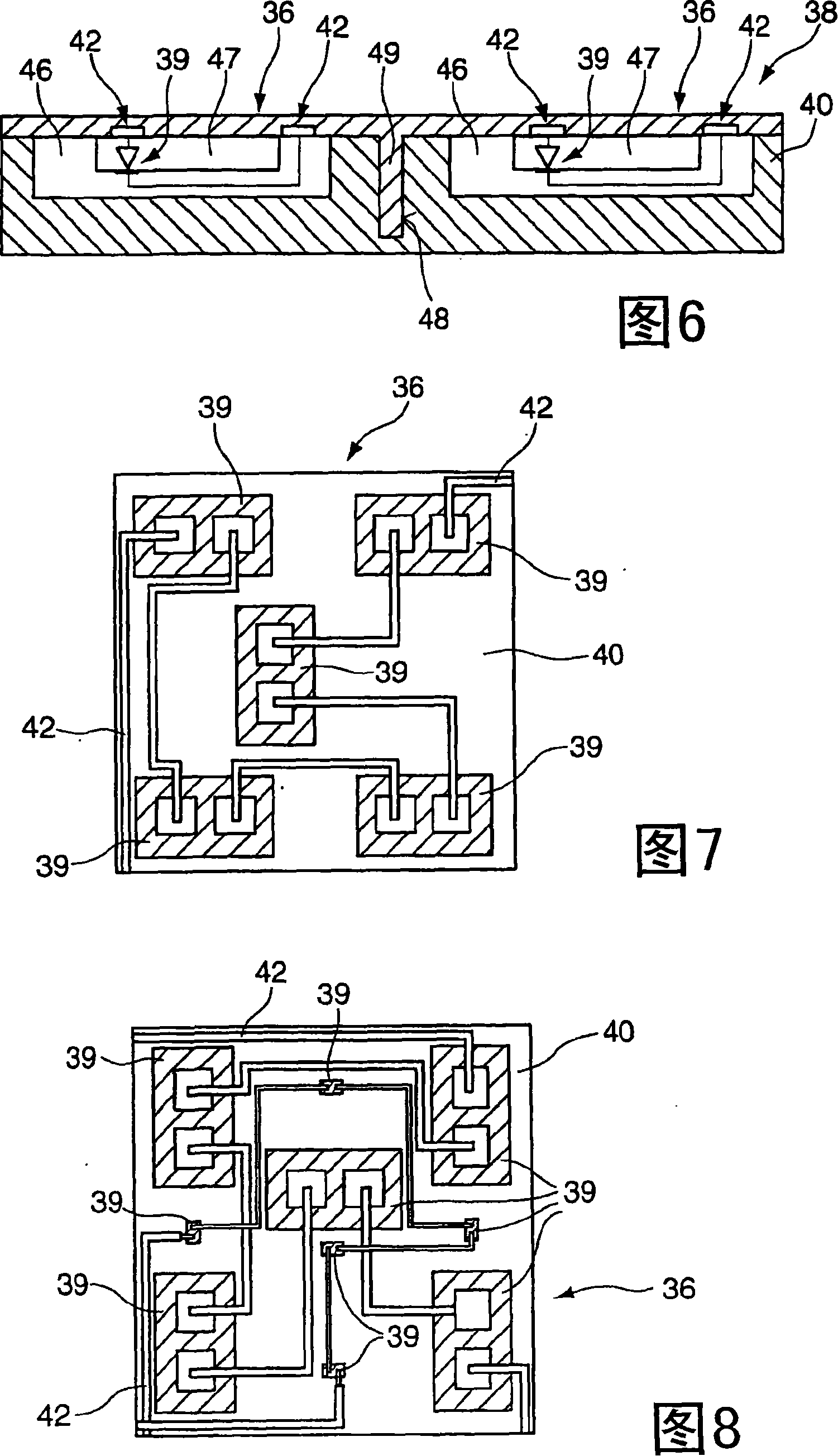 Optical element and method for recording beam parameters, comprising a temperature sensor provided in the form of a pixel matrix