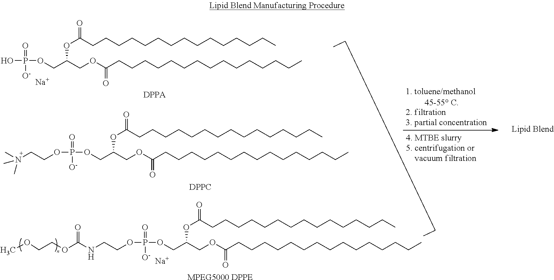 Preparation of a lipid blend and a phospholipid suspension containing the lipid blend