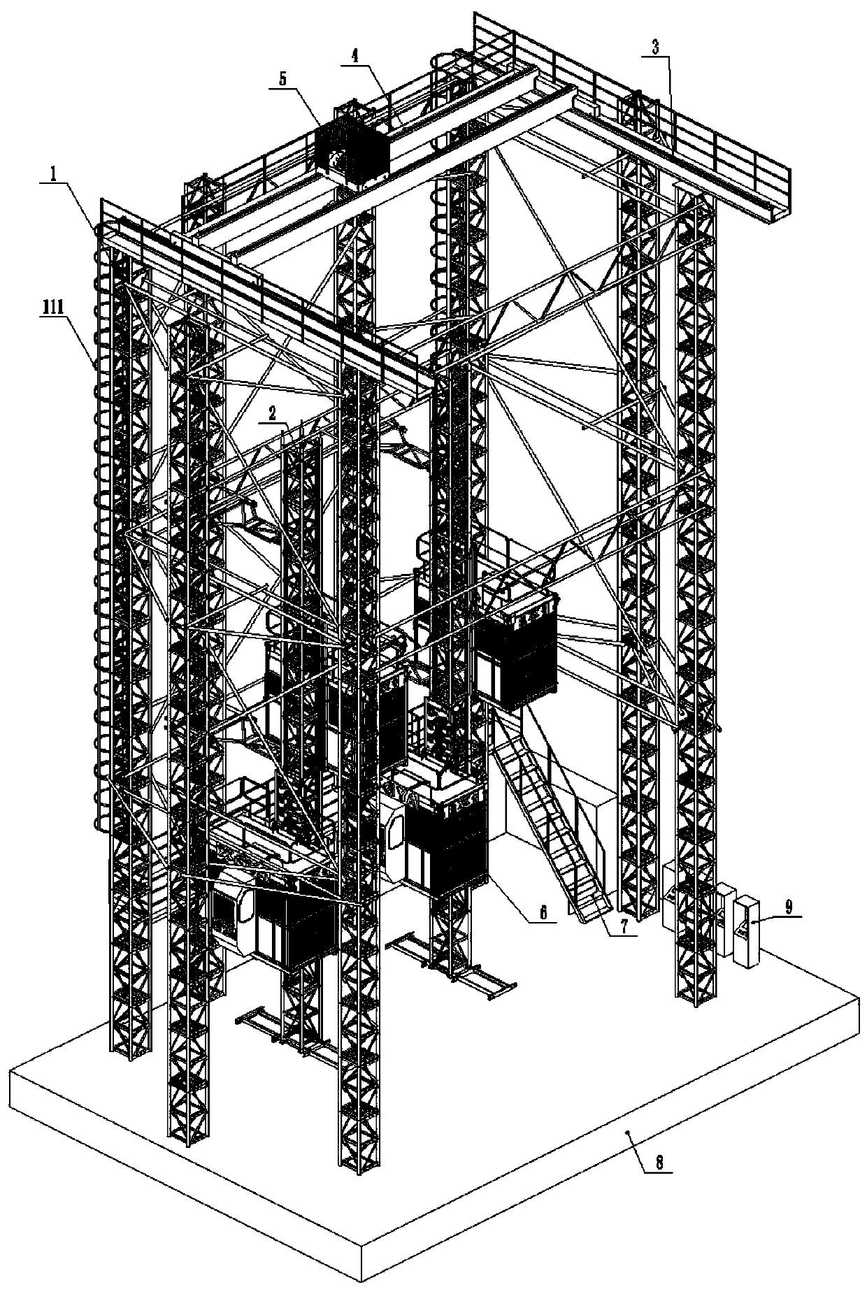 Construction hoist testbed