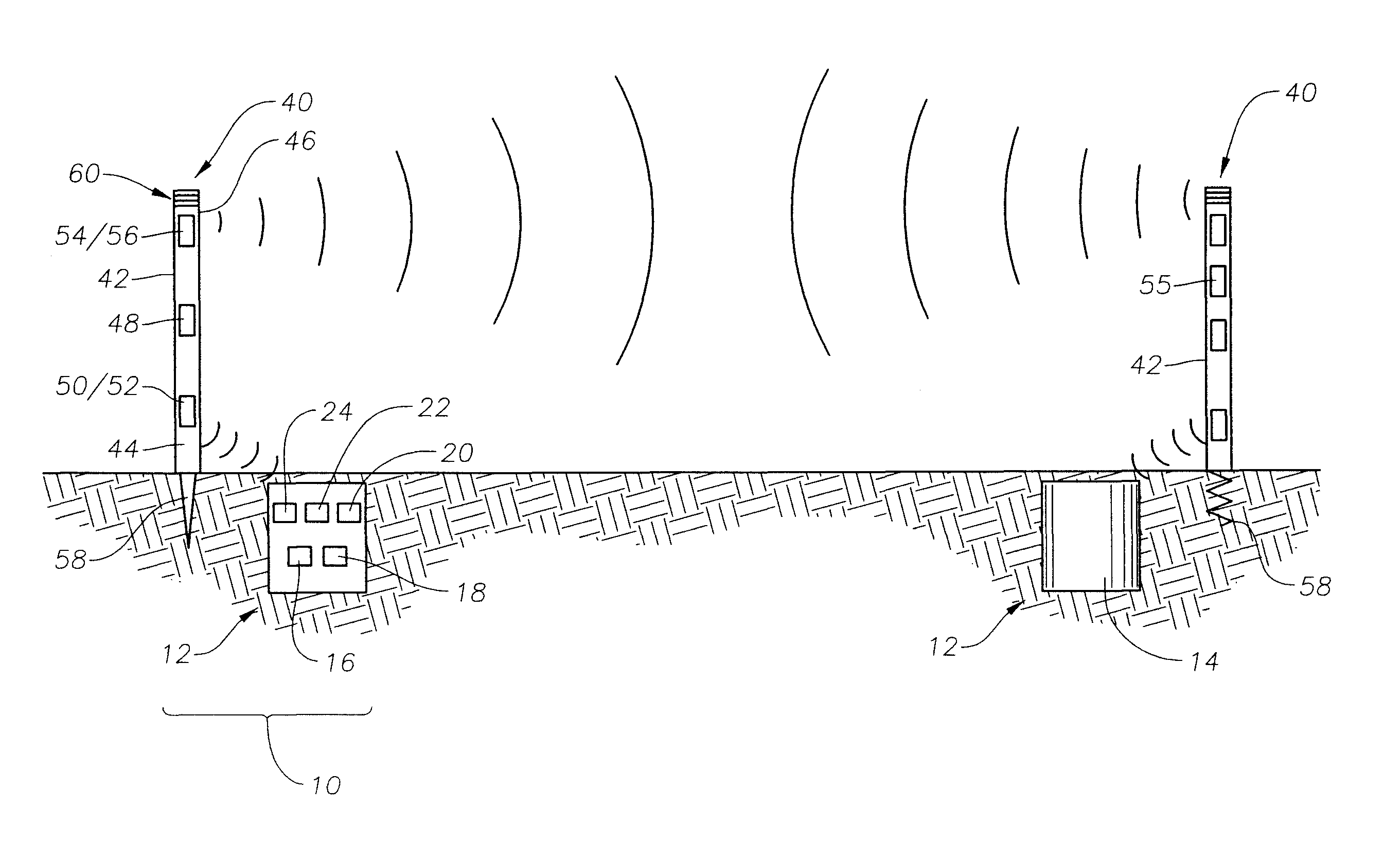 System for transmission of seismic data