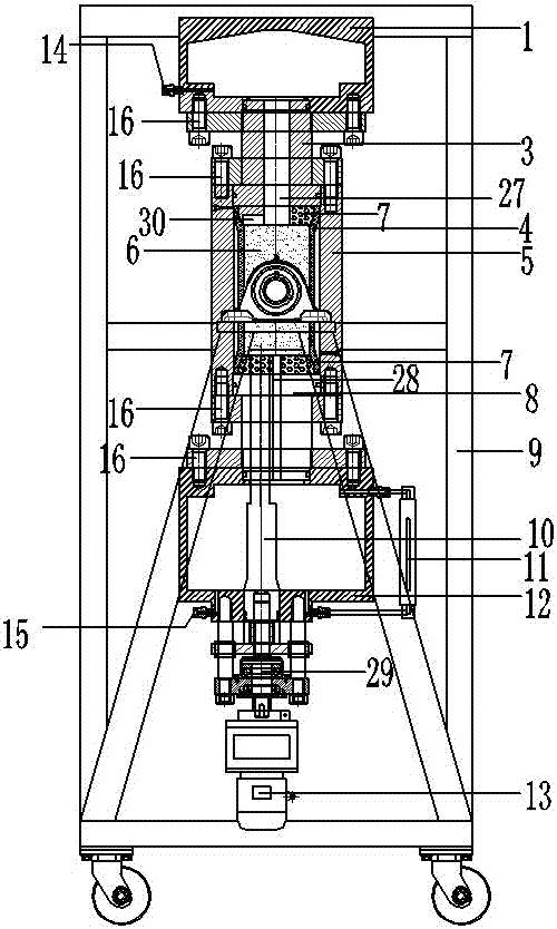 Testing device and method for permeability coefficient evolution of fractured rock mass