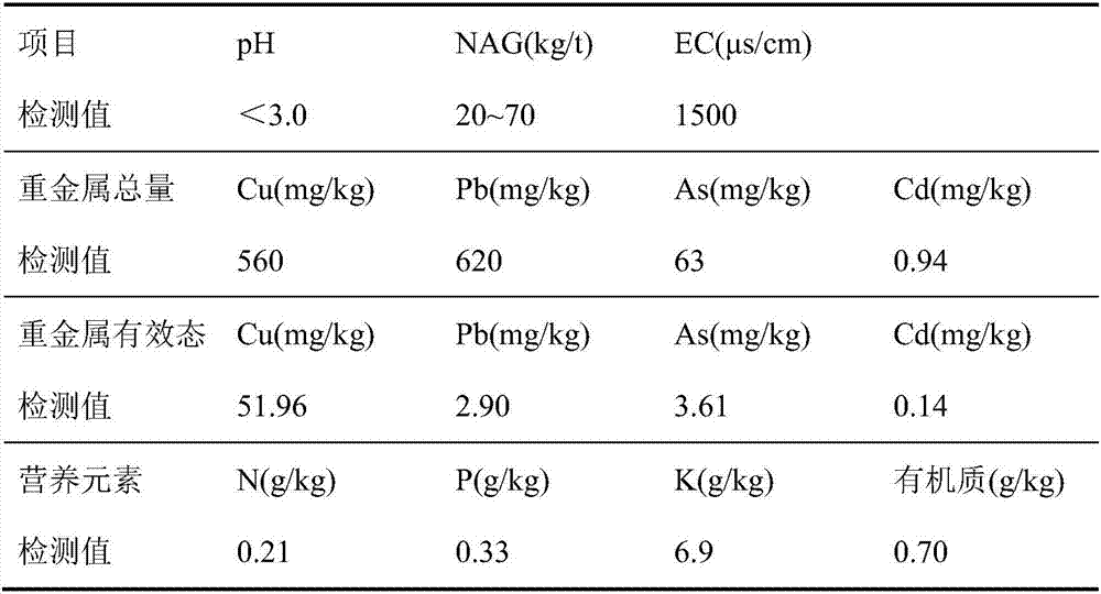 Ecological restoration method for strong acid tailings abandoned land