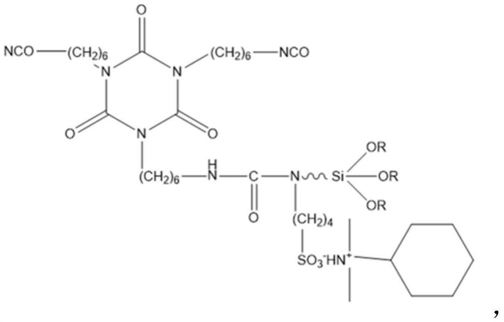 A kind of highly water-resistant and hydrophilic polyisocyanate curing agent and its preparation method and application