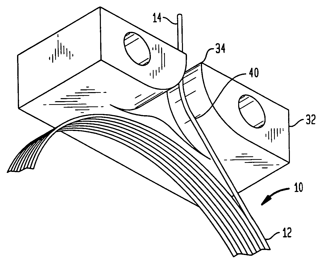 Lead guide for cable extension type position sensors