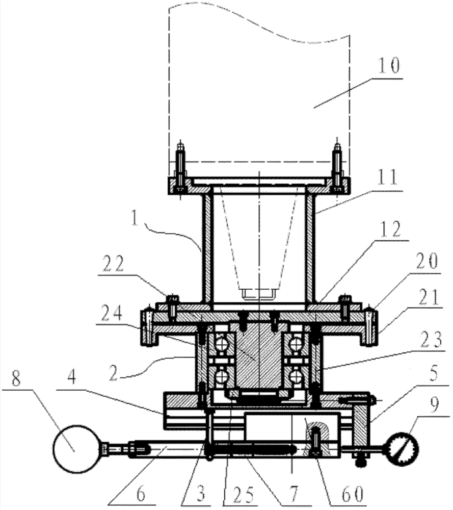 On-line measuring device for diameter of wind power bearing raceway