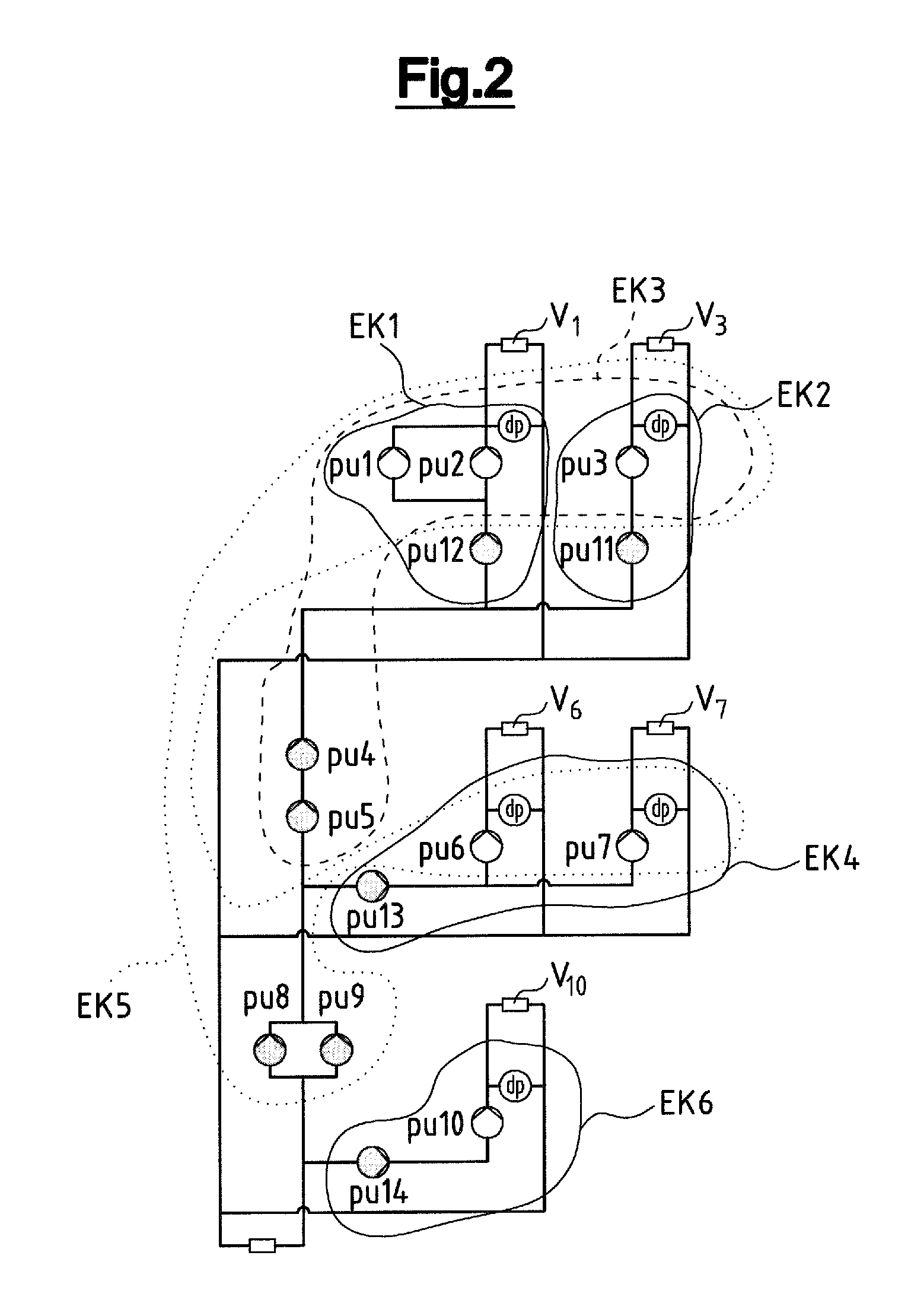 Method for optimizing the energy of pumps