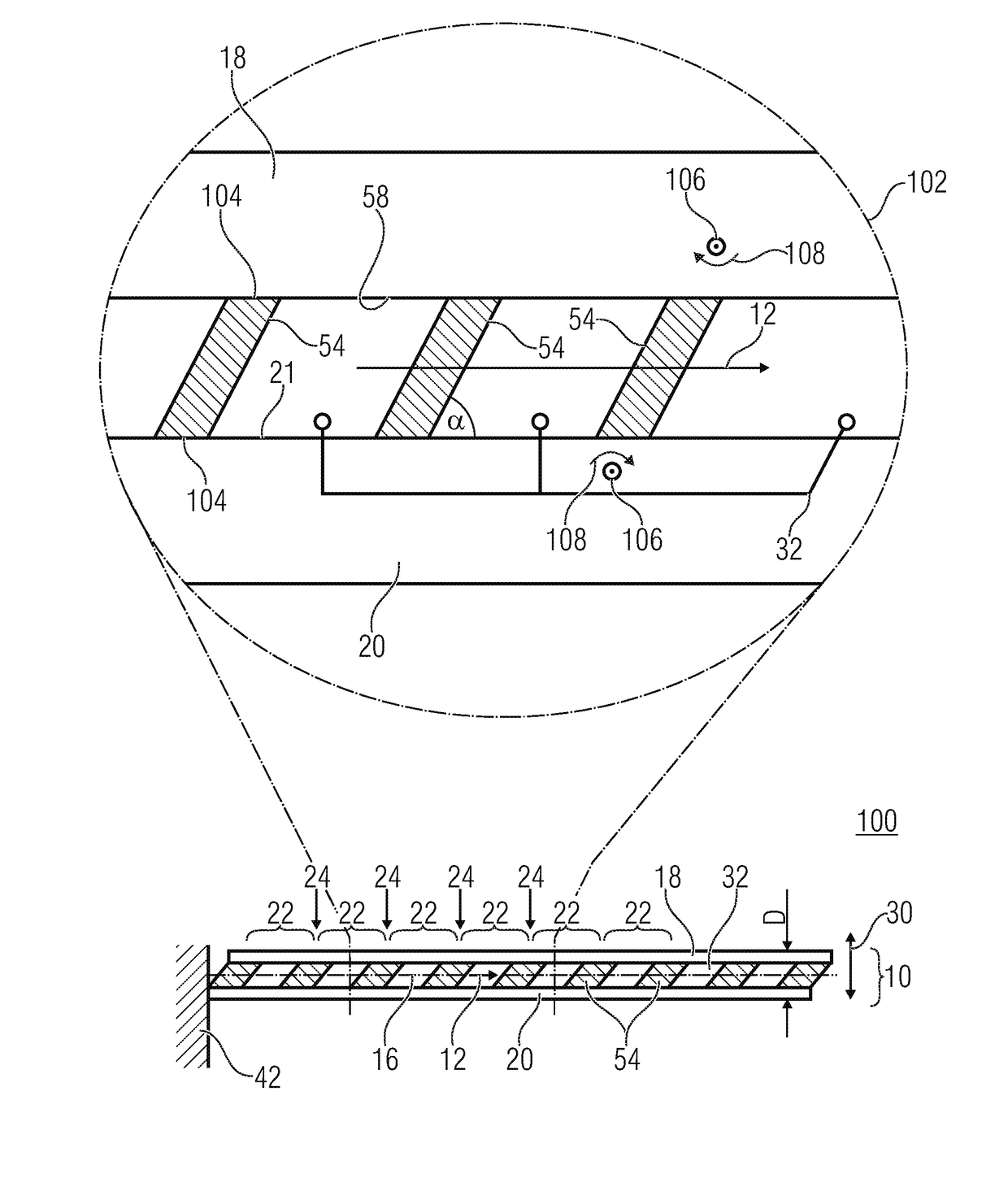 Micromechanical device with an actively deflectable element