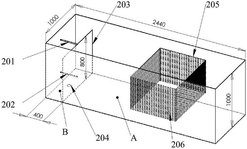 Experimental simulation equipment used for fissure cave type reservoir chamber