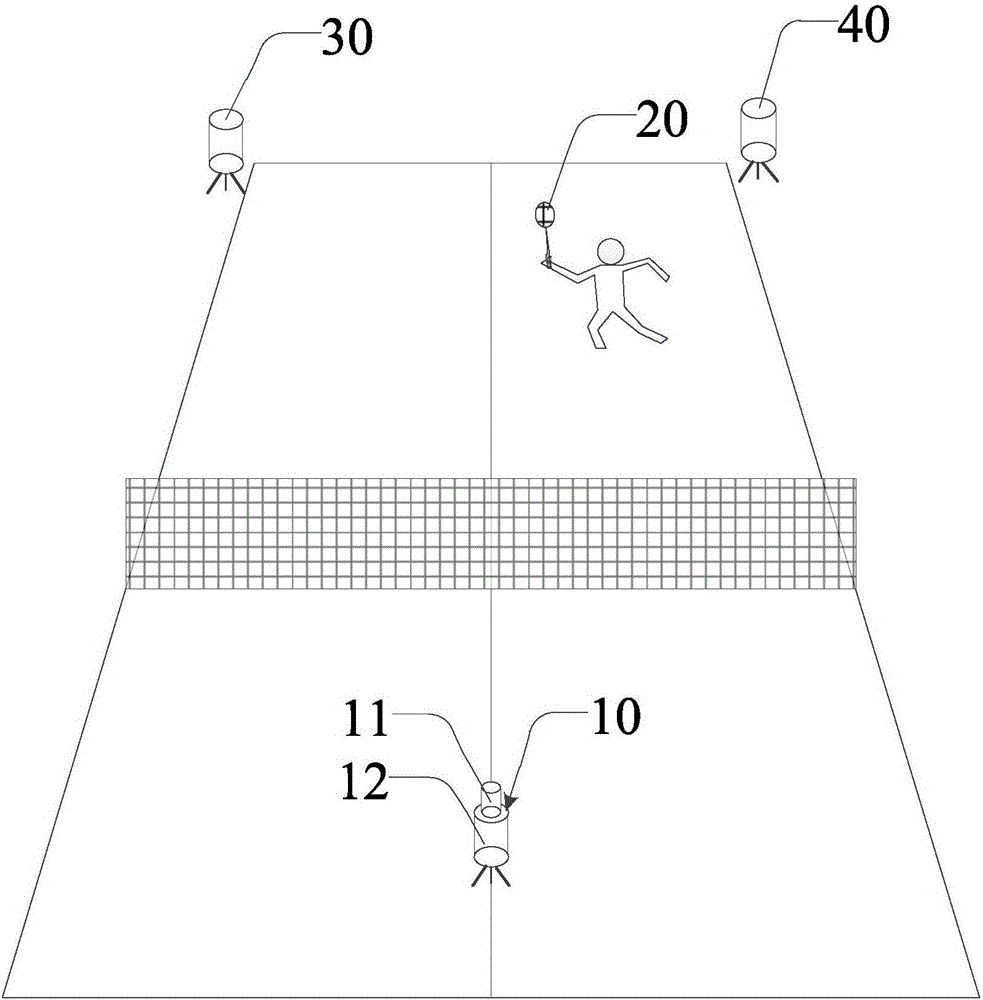 Automatic ball serving training system and ball serving method for same