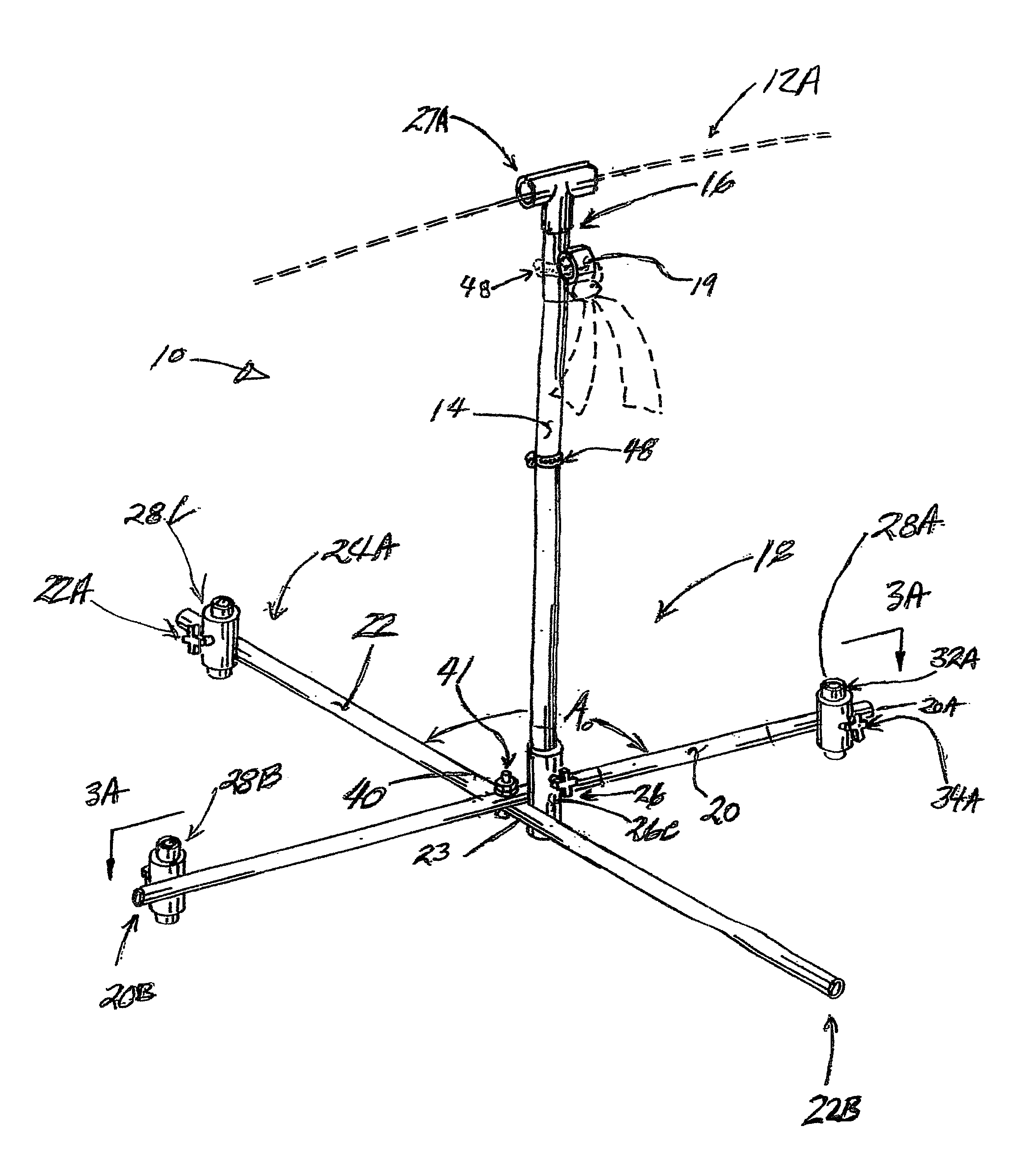 Support stand assembly and method