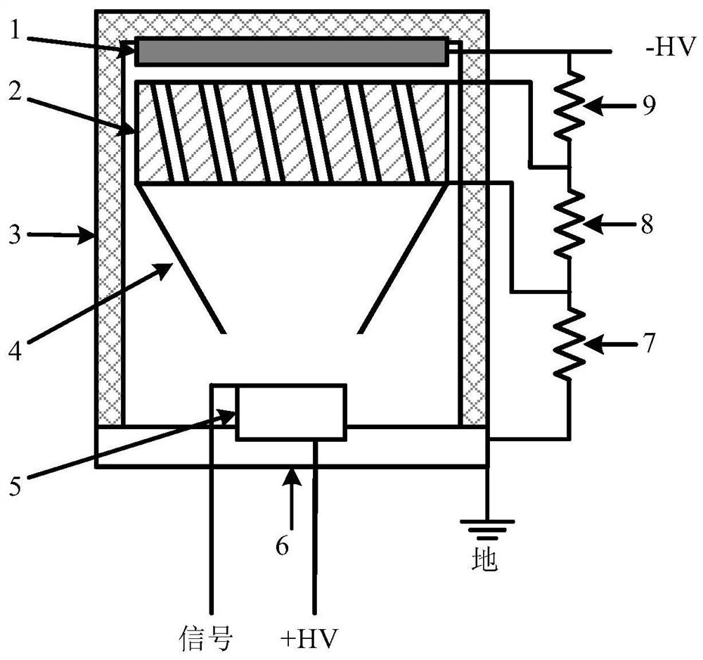 A High Gain Hybrid Photomultiplier Tube Based on Microchannel Plate