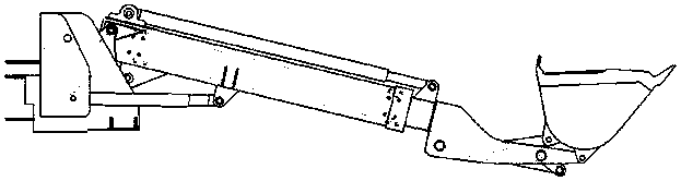 Working device of wheel type telescopic arm loader