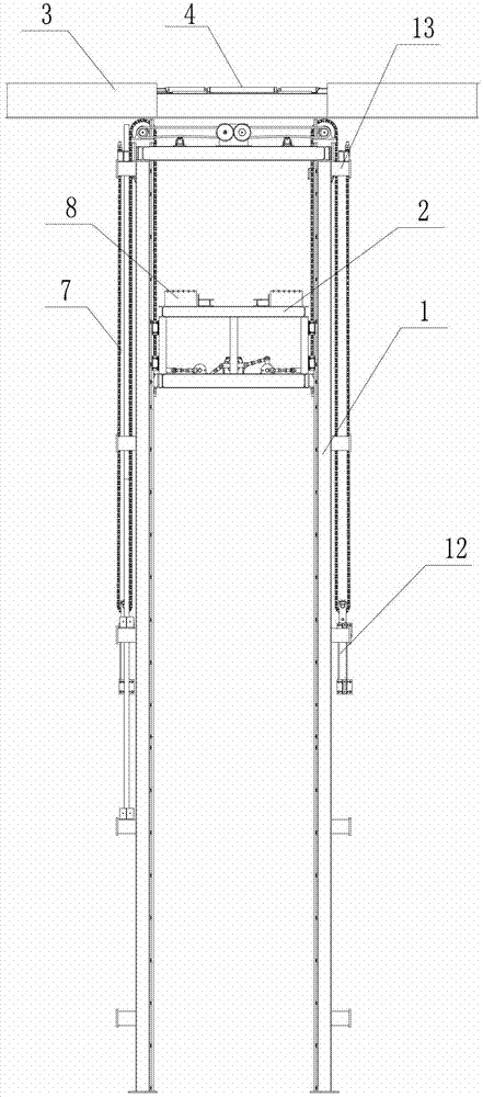 Three-dimensional garage elevator with opening and closing rotary disc at top part