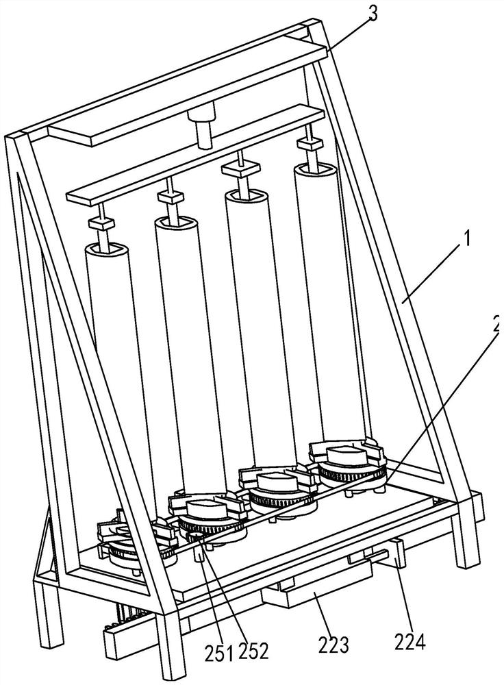 A fixed fixture capable of mass processing the surface of galvanized steel pipes