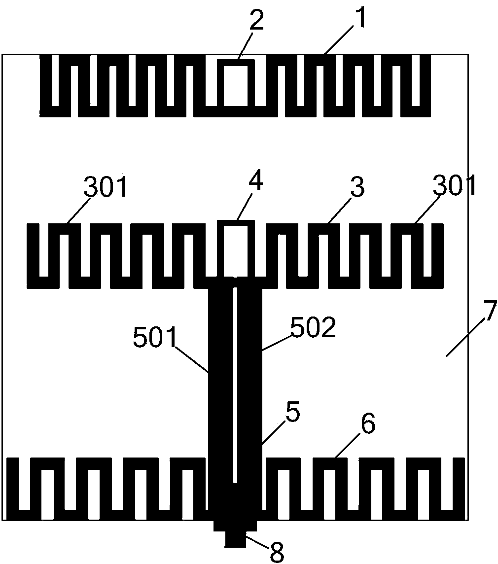 Small-sized broadband end-on-fire antenna