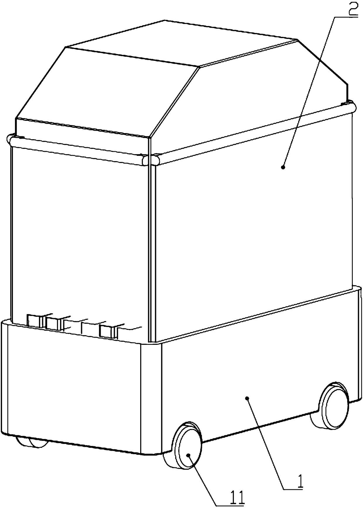 Intelligent unmanned mobile automatic-cooking robot, sharing system and business mode