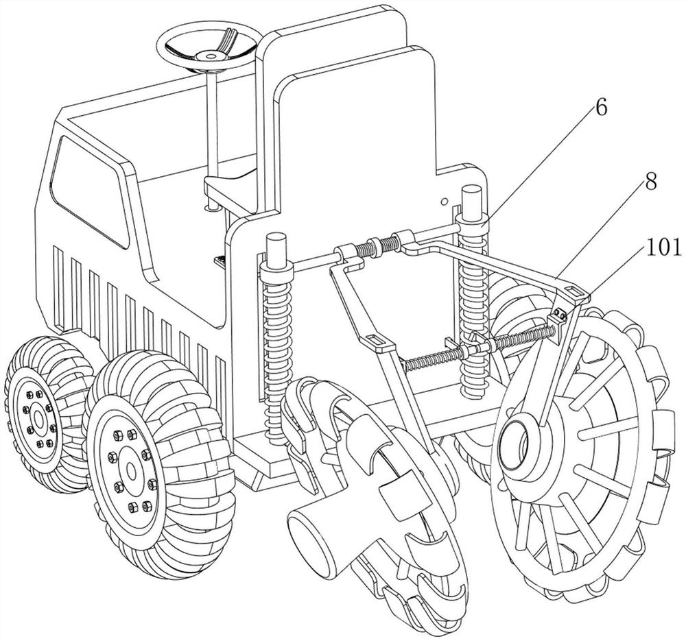 Range-adjustable soil cleaning equipment for grape vine culture