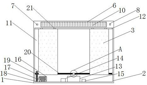 A miniature automatic fire door for a cable tunnel