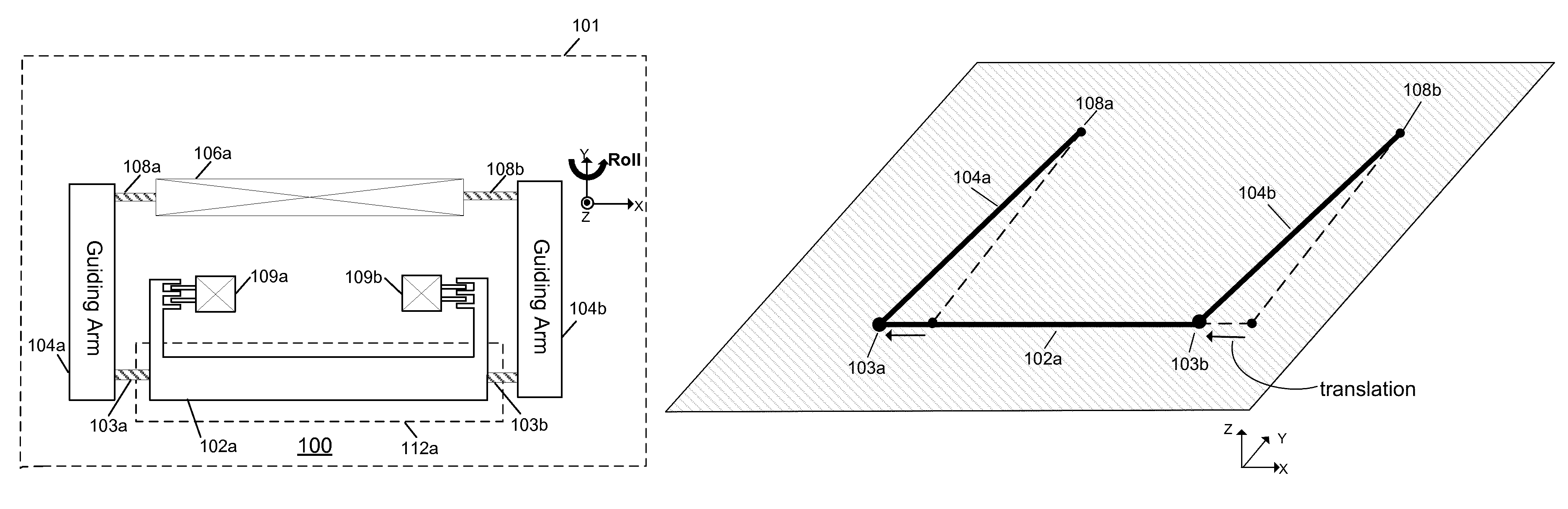 Micromachined gyroscope including a guided mass system