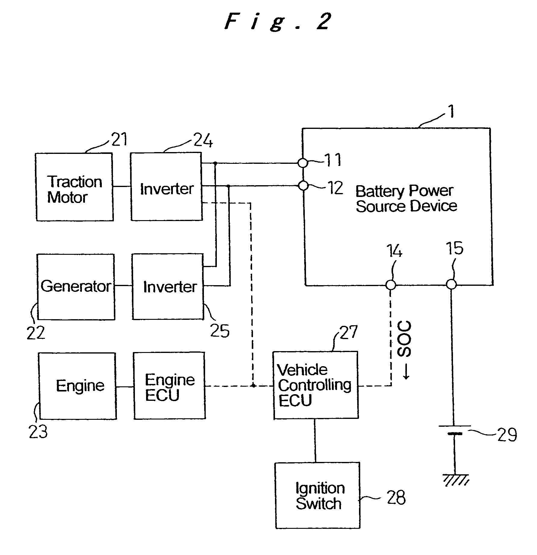 Battery power source device of electric power vehicle