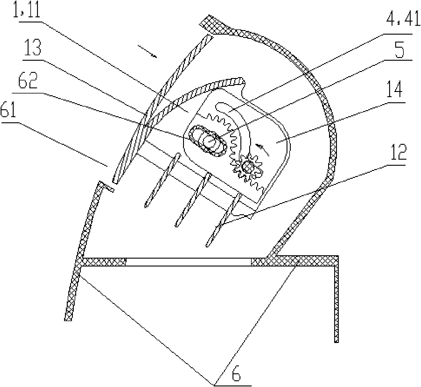 Switch door mechanism of air conditioner