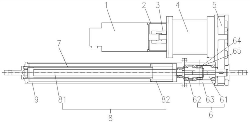 Reverse self-locking servo electric cylinder and launching device thereof