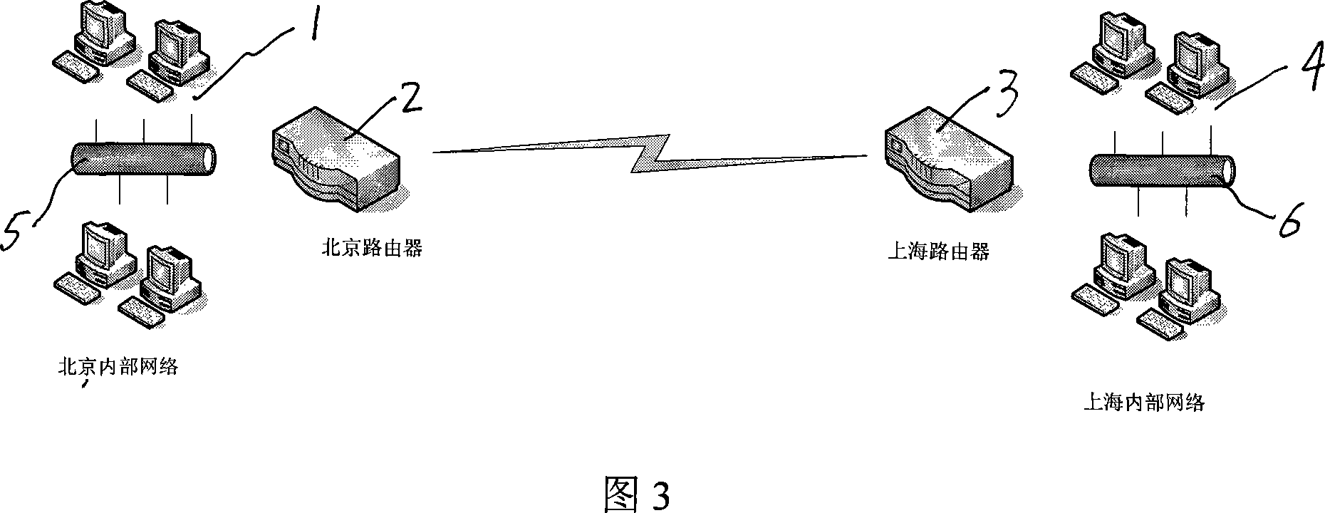 Method and device for spreading network route to remote network using IPScc