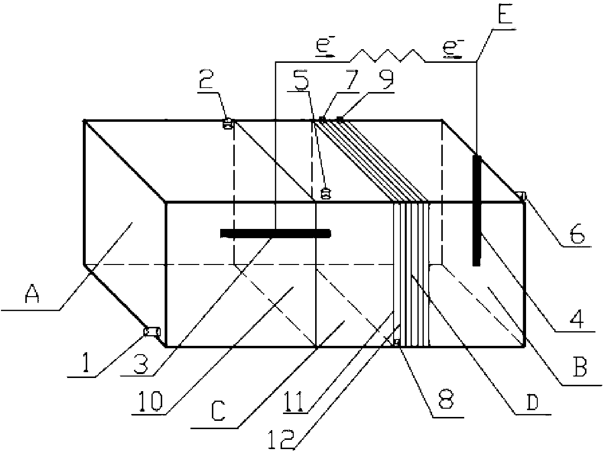 Anaerobic ammonia oxidation microbe reverse electroosmosis sewage treatment and power generation method and device