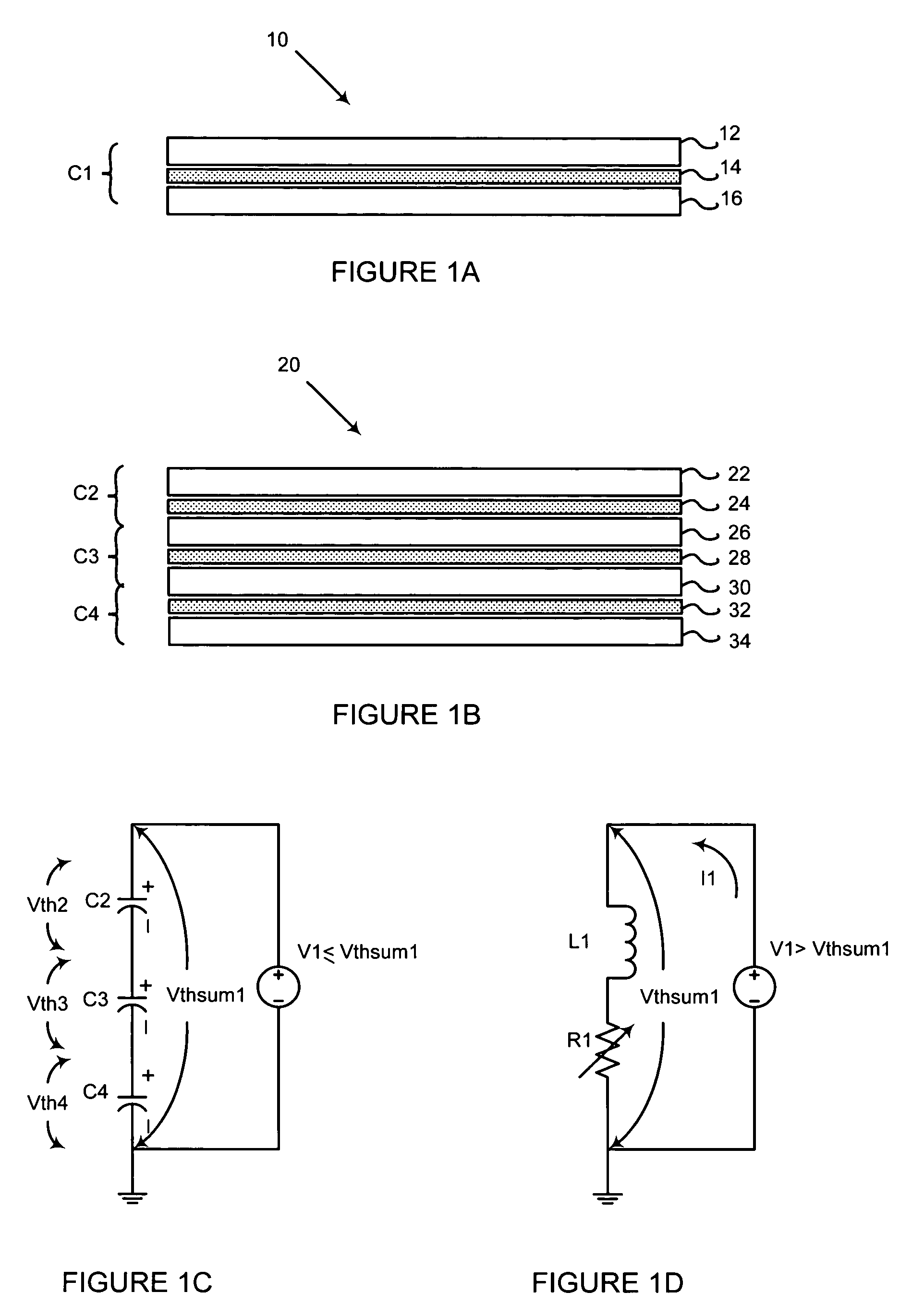 Electrostatic discharge mitigation structure and methods thereof using a dissipative capacitor with voltage dependent resistive material