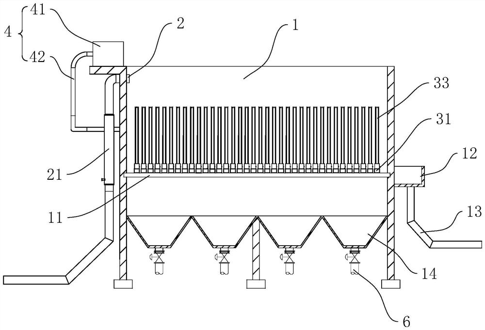 Efficient and energy-saving rural water supply purification device and purification process thereof