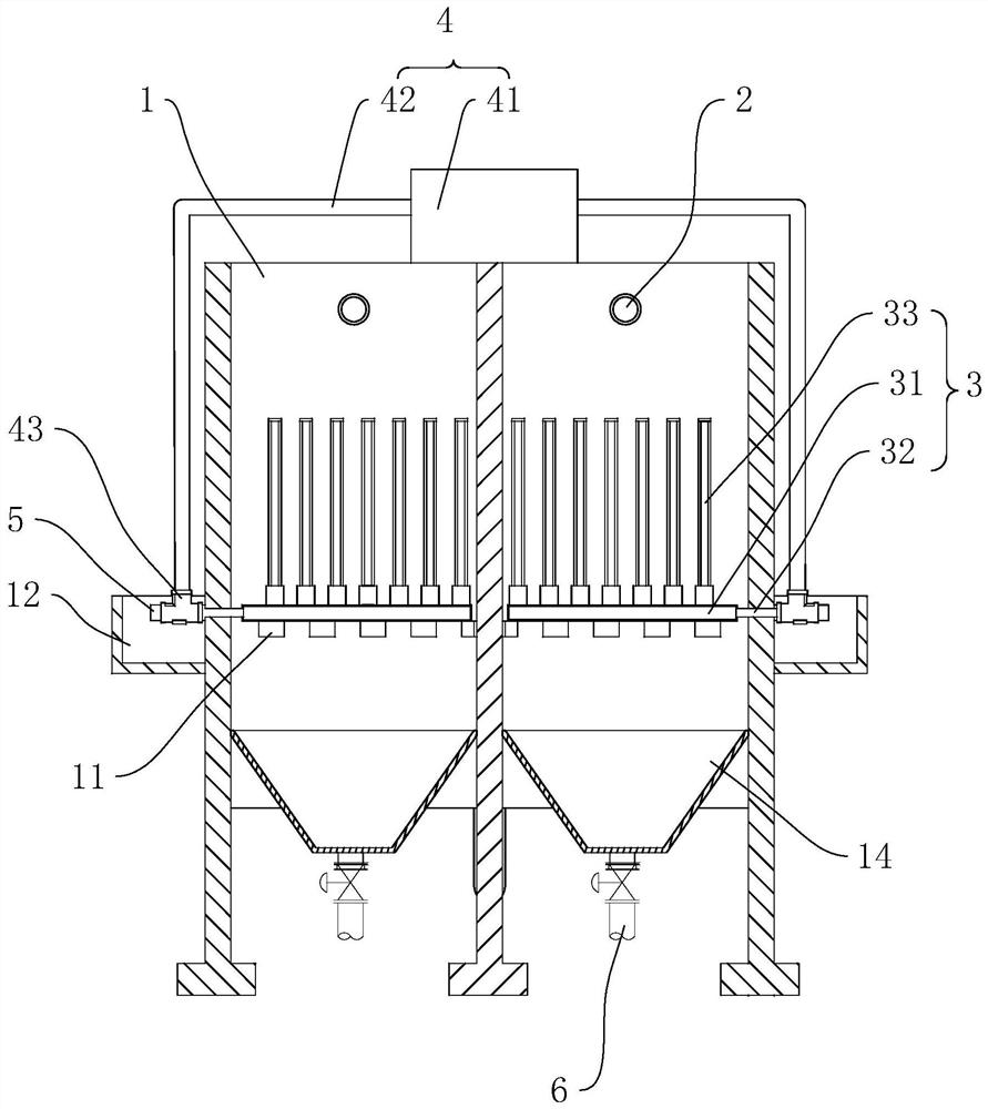 Efficient and energy-saving rural water supply purification device and purification process thereof