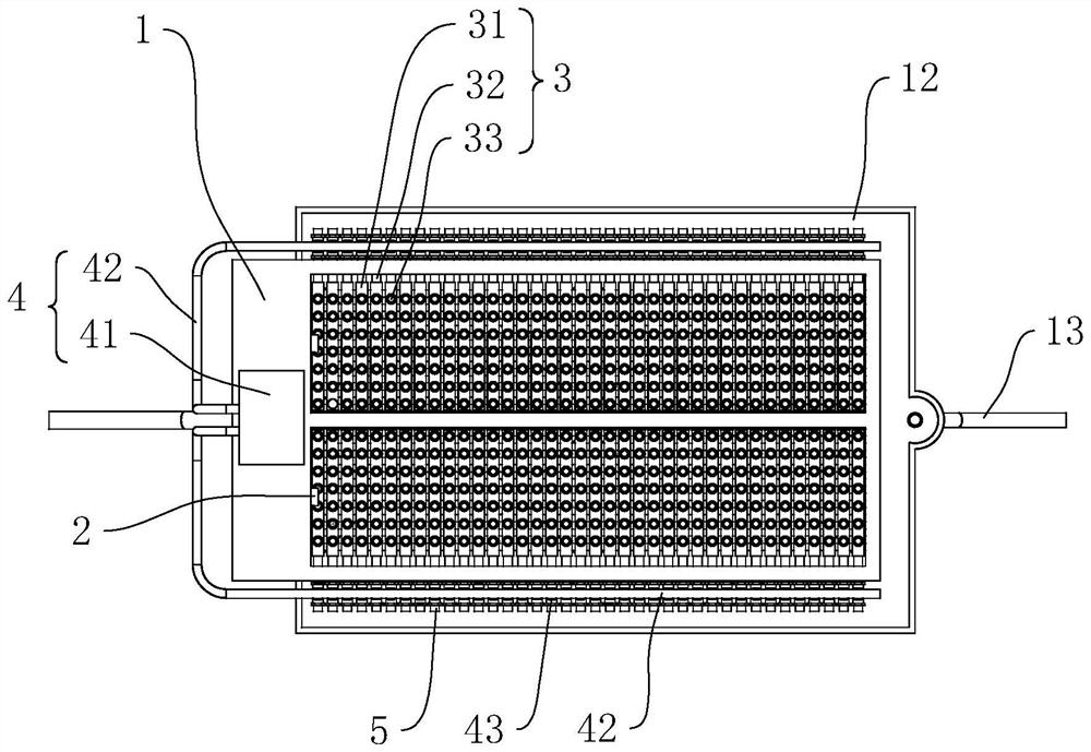 Efficient and energy-saving rural water supply purification device and purification process thereof