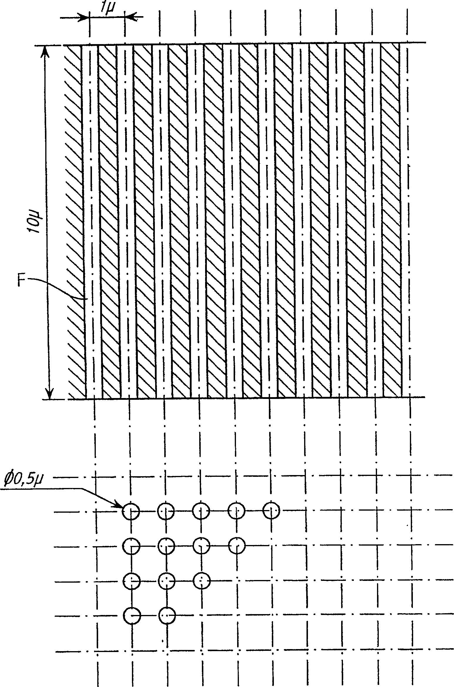 Method of producing a sheet comprising through pores and the application thereof in the production of micronic and submicronic filters