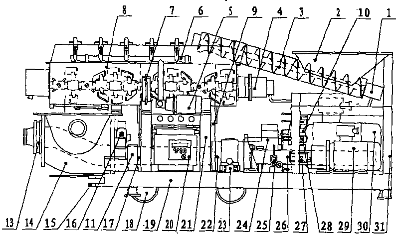 Concrete mixing and filling pump truck for mines