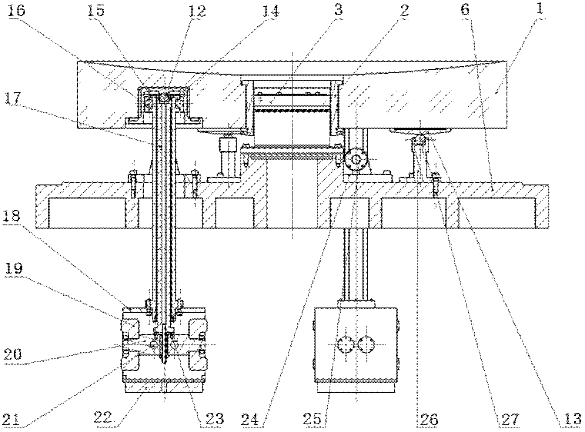 Composite primary reflector supporting device for large telescope