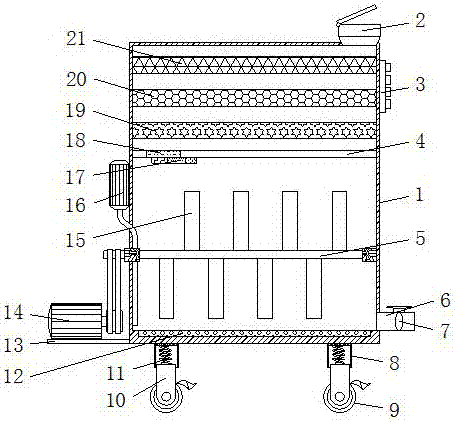 Tea oil cooling device