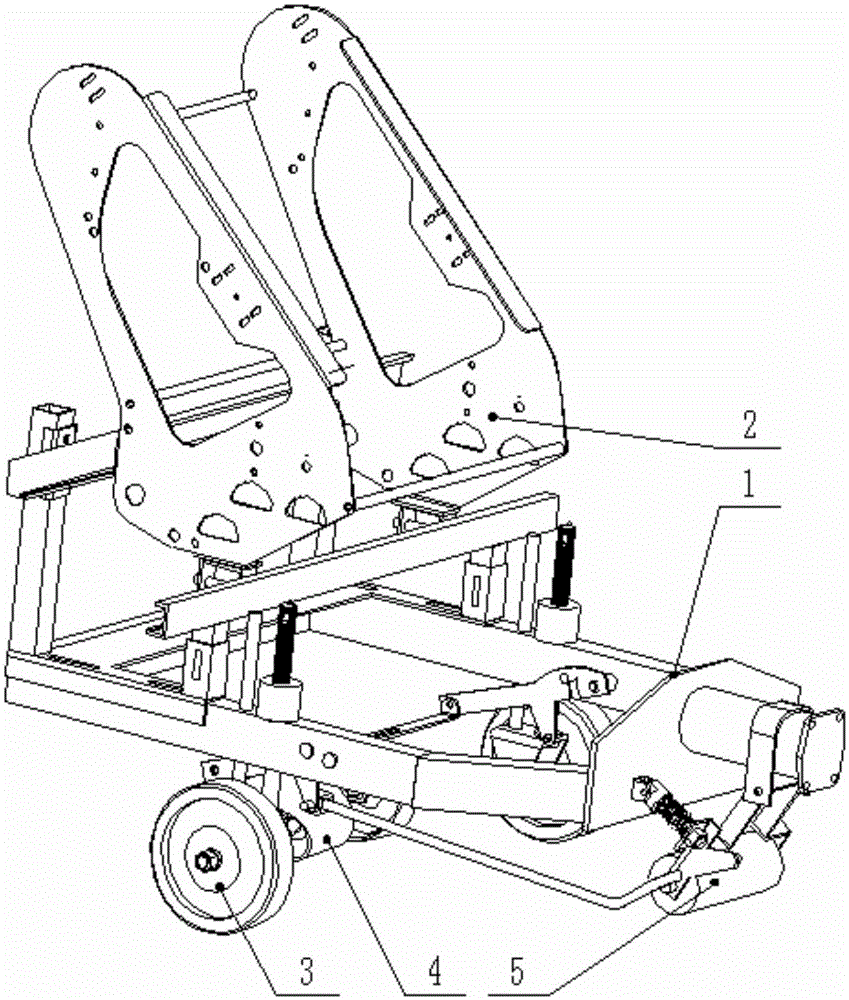 Seedling box of vegetable transplanter and earthing wheel adjusting device